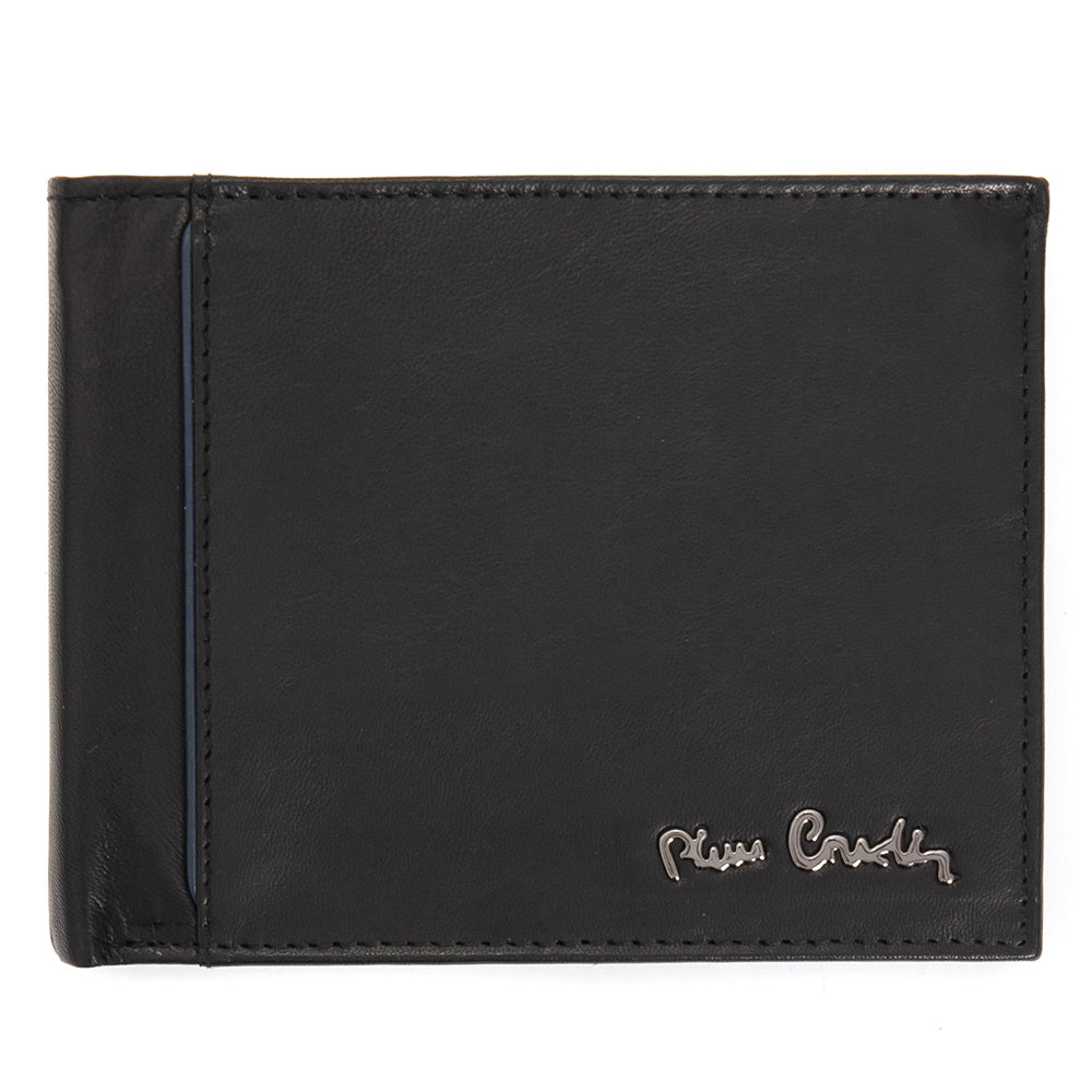 Pierre Cardin | Ανδρικό πορτοφόλι από γνήσιο φυσικό δέρμα GPB083, Μαύρο/Μπλε 1