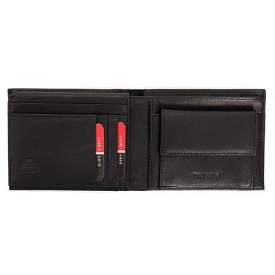 Pierre Cardin | Ανδρικό πορτοφόλι από γνήσιο φυσικό δέρμα GPB083, Μαύρο/Μπλε 3