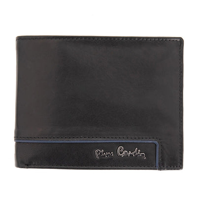 Pierre Cardin | Ανδρικό πορτοφόλι από γνήσιο φυσικό δέρμα GPB084, Μαύρο - με προστασία ασύρματης ανάγνωσης RFID 1