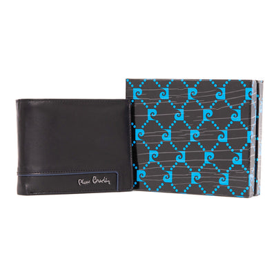 Pierre Cardin | Ανδρικό πορτοφόλι από γνήσιο φυσικό δέρμα GPB084, Μαύρο - με προστασία ασύρματης ανάγνωσης RFID 2