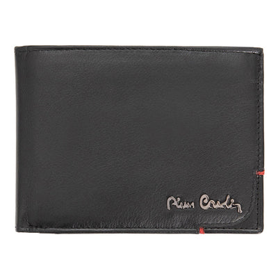 Pierre Cardin | Ανδρικό πορτοφόλι από γνήσιο φυσικό δέρμα GPB088, Μαύρο - με προστασία ασύρματης ανάγνωσης RFID 1