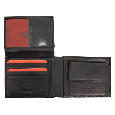 Pierre Cardin | Ανδρικό πορτοφόλι από γνήσιο φυσικό δέρμα GPB096, Μαύρο 4