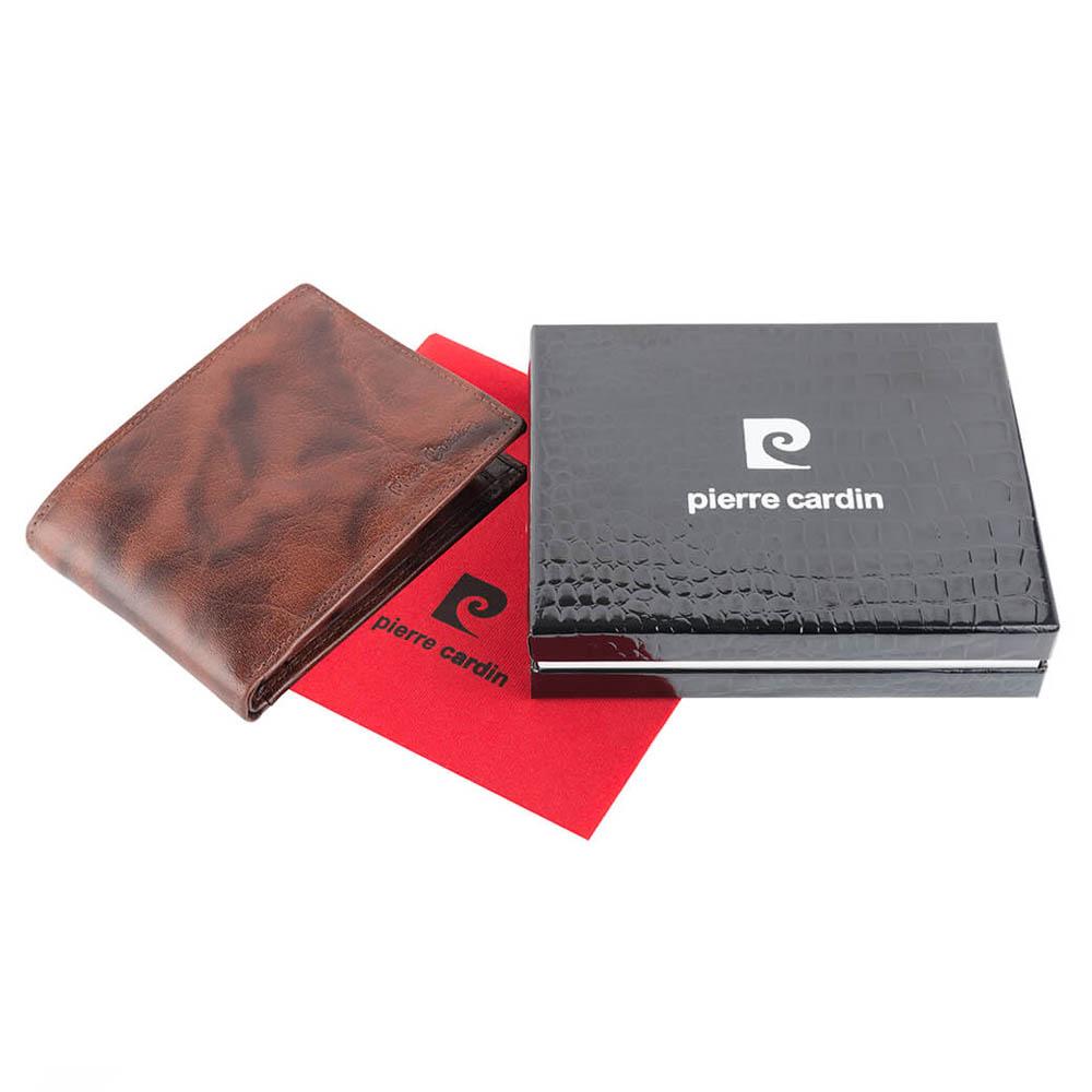 Pierre Cardin | Ανδρικό πορτοφόλι από γνήσιο φυσικό δέρμα GPB330, Καφέ 2