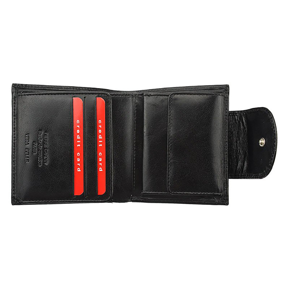Pierre Cardin | Ανδρικό πορτοφόλι από γνήσιο φυσικό δέρμα GPB376, Μαύρο 4