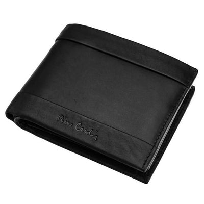 Pierre Cardin | Ανδρικό πορτοφόλι από γνήσιο φυσικό δέρμα GPB391, Μαύρο - με προστασία ασύρματης ανάγνωσης RFID 3