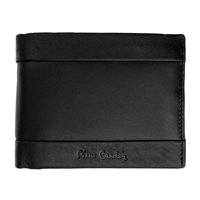 Pierre Cardin | Ανδρικό πορτοφόλι από γνήσιο φυσικό δέρμα GPB391, Μαύρο - με προστασία ασύρματης ανάγνωσης RFID 1