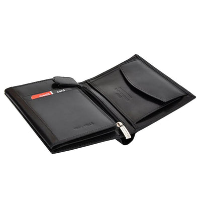Pierre Cardin | Ανδρικό πορτοφόλι από γνήσιο φυσικό δέρμα GPB441, Μαύρο - με προστασία ασύρματης ανάγνωσης RFID 7