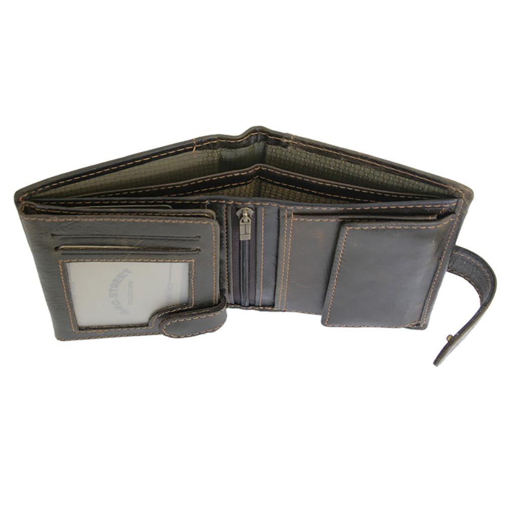 Ανδρικό πορτοφόλι από γνήσιο φυσικό δέρμα GPB505, Σκούρο Καφέ 6