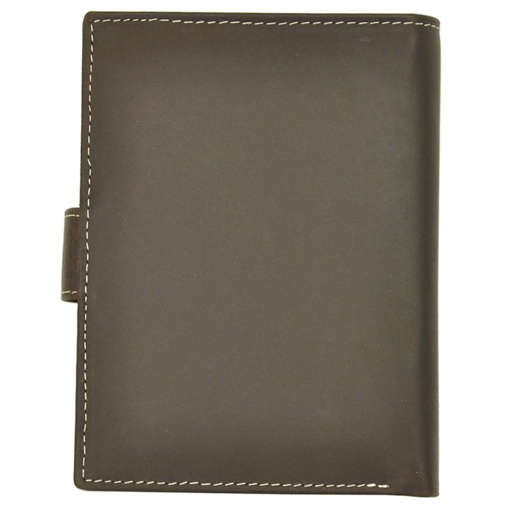 Ανδρικό πορτοφόλι από γνήσιο φυσικό δέρμα GPB655, Σκούρο Καφέ 8