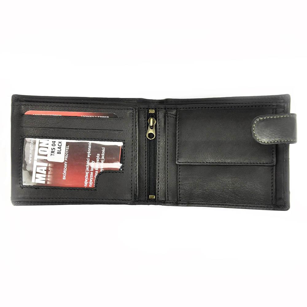 Ανδρικό πορτοφόλι από γνήσιο φυσικό δέρμα GPB680, Μαύρο 4