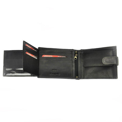 Ανδρικό πορτοφόλι από γνήσιο φυσικό δέρμα GPB680, Μαύρο 5