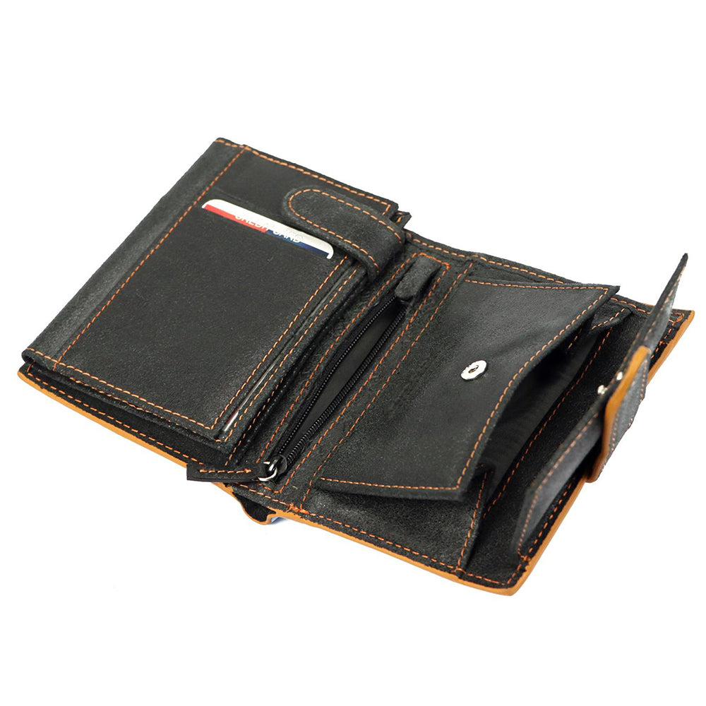 Ανδρικό πορτοφόλι από γνήσιο φυσικό δέρμα GPB691, Μαύρο 8