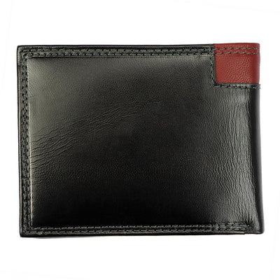 Ανδρικό πορτοφόλι από γνήσιο φυσικό δέρμα GPB697, Μαύρο/Κόκκινο 9