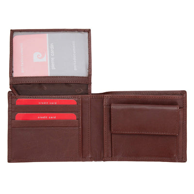 Pierre Cardin | Ανδρικό πορτοφόλι από γνήσιο φυσικό δέρμα GPB722, Καφέ 4