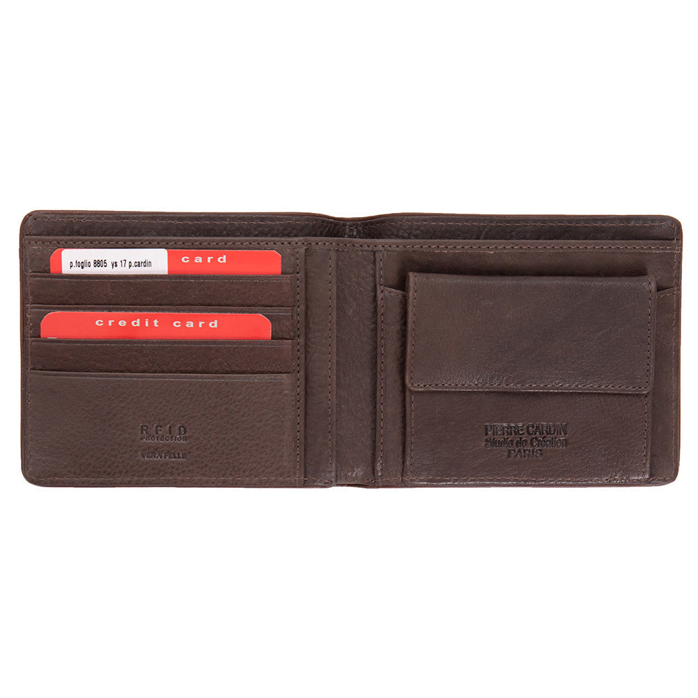 Pierre Cardin | Ανδρικό πορτοφόλι από γνήσιο φυσικό δέρμα GPB724, Καφέ 3