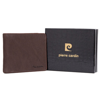 Pierre Cardin | Ανδρικό πορτοφόλι από γνήσιο φυσικό δέρμα GPB724, Καφέ 2