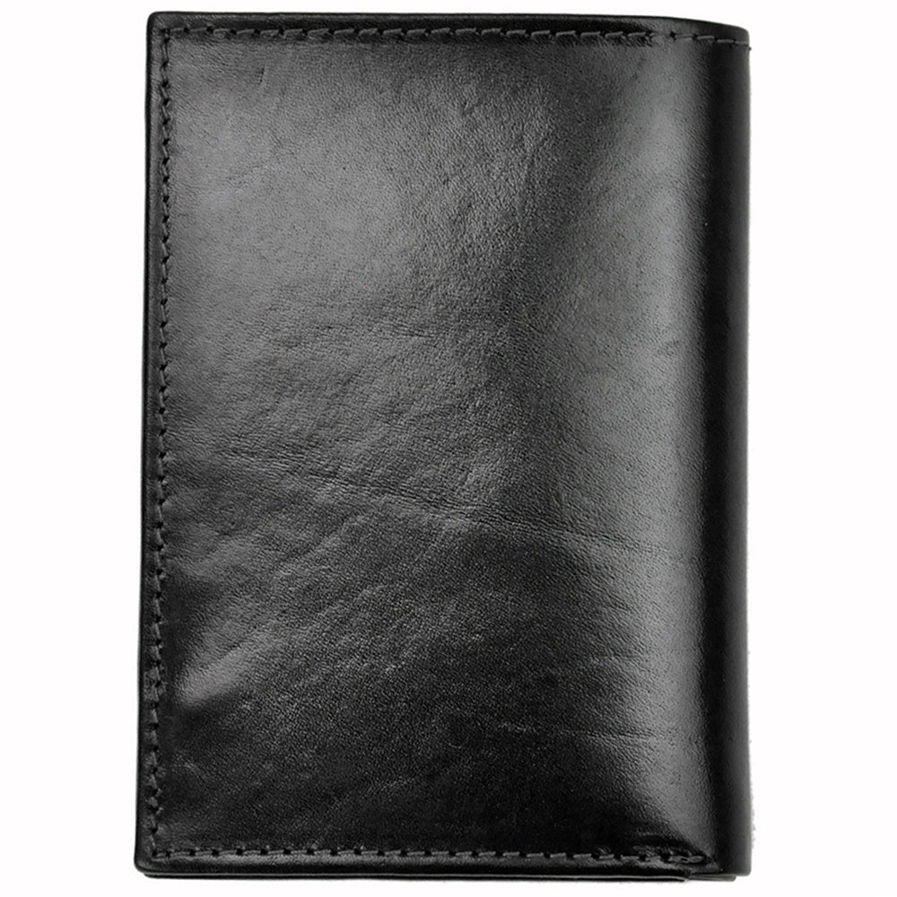 Ανδρικό πορτοφόλι από γνήσιο φυσικό δέρμα GPB736, Μαύρο - με προστασία ασύρματης ανάγνωσης RFID 8