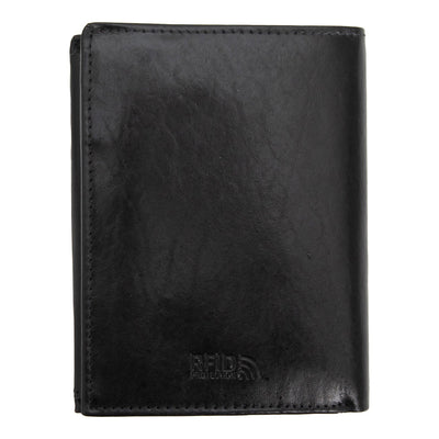 Ανδρικό πορτοφόλι από γνήσιο φυσικό δέρμα GPB744, Μαύρο - με προστασία ασύρματης ανάγνωσης RFID 5