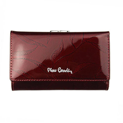 Pierre Cardin | Γυναικείο πορτοφόλι από γνήσιο φυσικό δέρμα GPD014, Βυσσινί 1