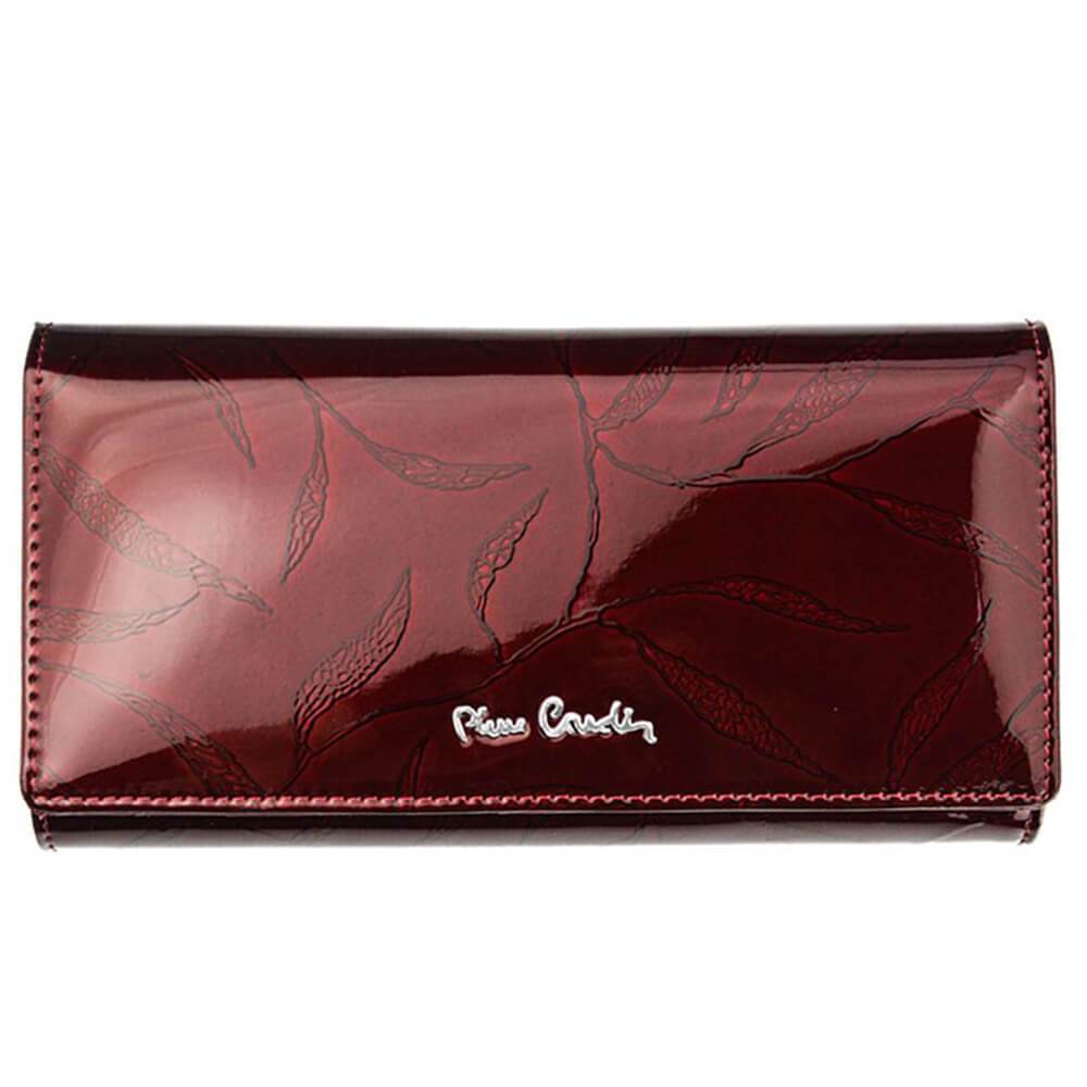 Pierre Cardin | Γυναικείο πορτοφόλι από γνήσιο φυσικό δέρμα GPD016, Βουργουνδί 1