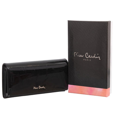 Pierre Cardin | Γυναικείο πορτοφόλι από γνήσιο φυσικό δέρμα GPD016, Μαύρο 2