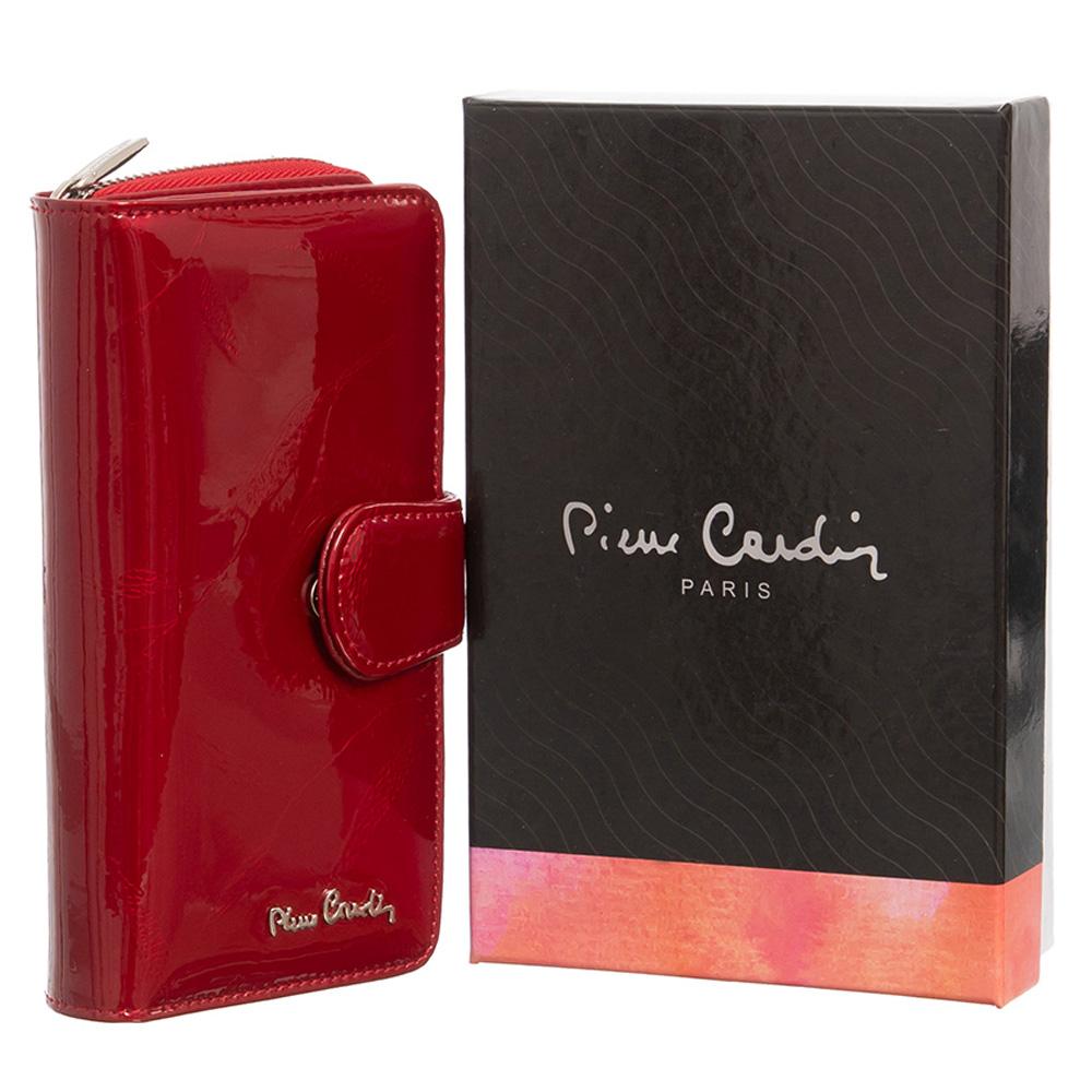 Pierre Cardin | Γυναικείο πορτοφόλι από γνήσιο φυσικό δέρμα GPD017, Κόκκινο 2