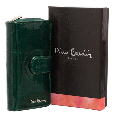 Pierre Cardin | Γυναικείο πορτοφόλι από γνήσιο φυσικό δέρμα GPD017, Πράσινο 2