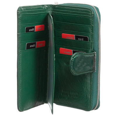 Pierre Cardin | Γυναικείο πορτοφόλι από γνήσιο φυσικό δέρμα GPD017, Πράσινο 4