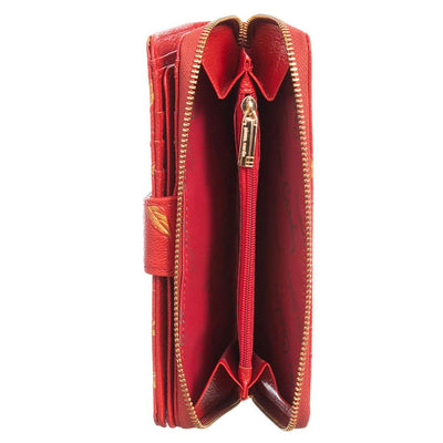 Pierre Cardin | Γυναικείο πορτοφόλι από γνήσιο φυσικό δέρμα GPD036, Κόκκινο 4