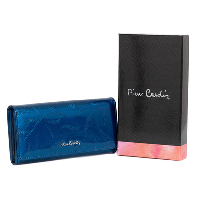 Pierre Cardin | Γυναικείο πορτοφόλι από γνήσιο φυσικό δέρμα GPD027, Μπλε 2