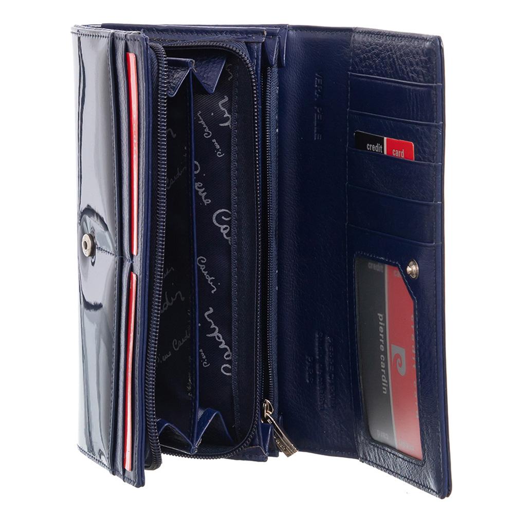 Pierre Cardin | Γυναικείο πορτοφόλι από γνήσιο φυσικό δέρμα GPD028, Μπλε 4