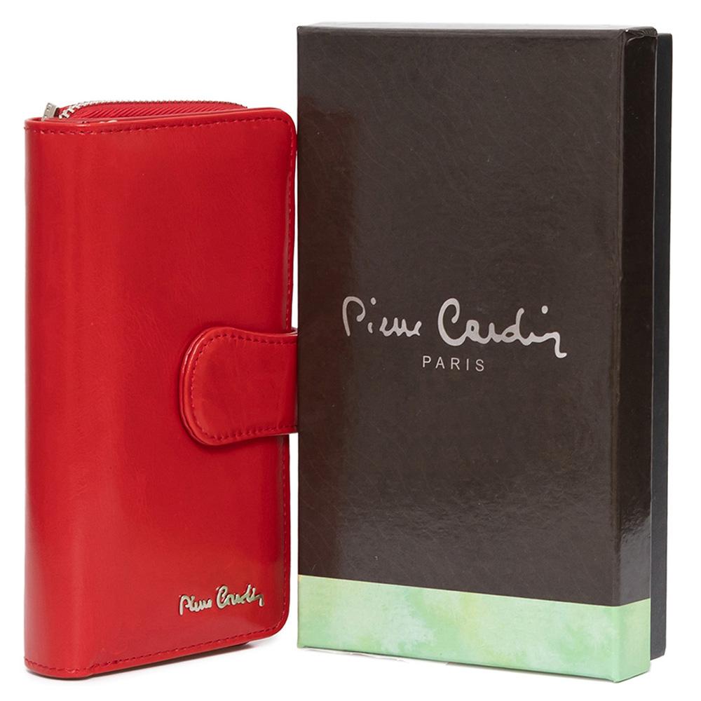 Pierre Cardin | Γυναικείο πορτοφόλι από γνήσιο φυσικό δέρμα GPD043, Κόκκινο 2