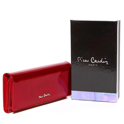 Pierre Cardin | Γυναικείο πορτοφόλι από γνήσιο φυσικό δέρμα GPD044, Κόκκινο 2