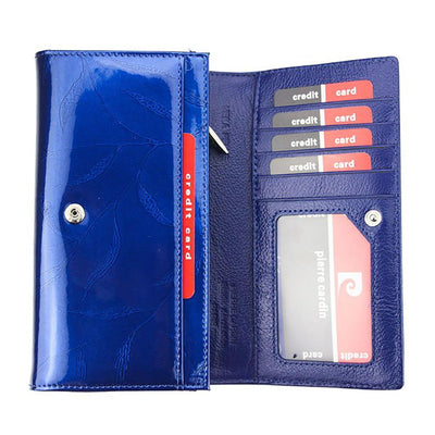 Pierre Cardin | Γυναικείο πορτοφόλι από γνήσιο φυσικό δέρμα GPD057, Μπλε 3