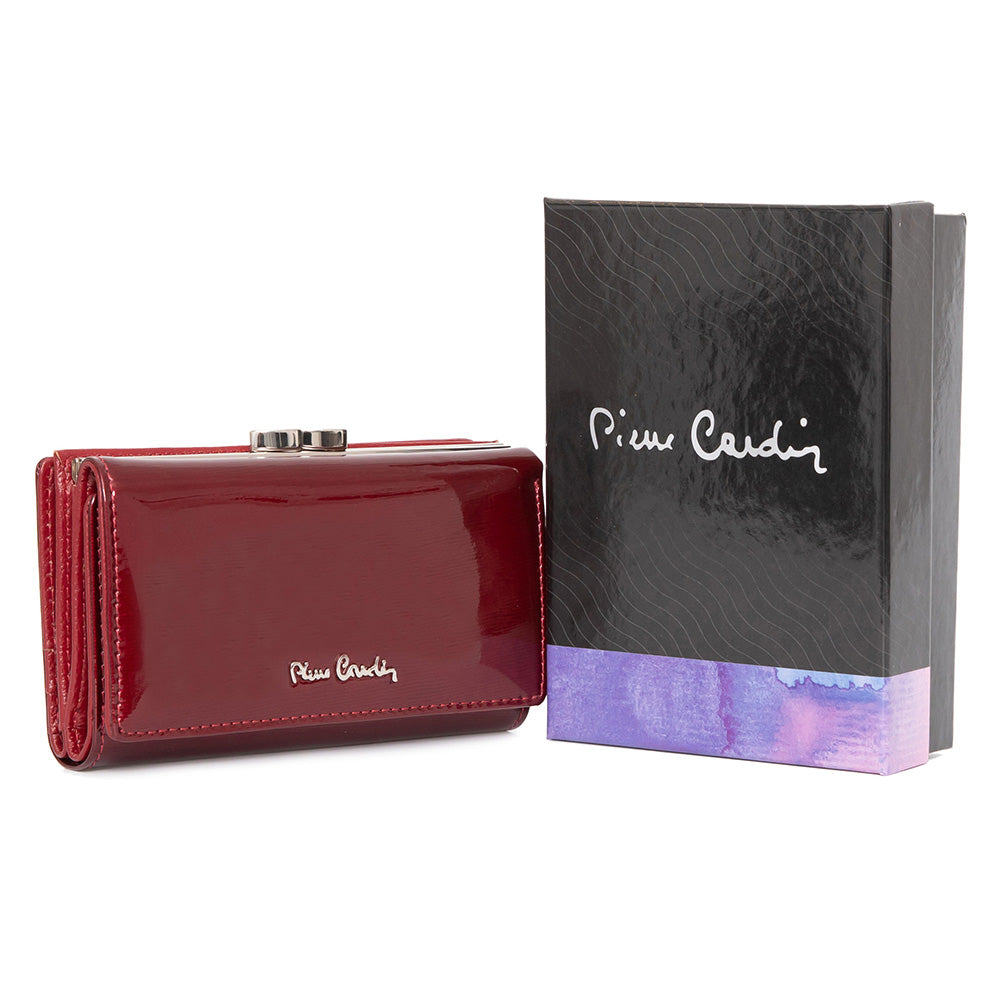 Pierre Cardin | Γυναικείο πορτοφόλι από γνήσιο φυσικό δέρμα GPD064, Βυσσινί 2