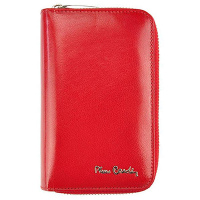 Pierre Cardin | Γυναικείο πορτοφόλι από γνήσιο φυσικό δέρμα GPD074, Κόκκινο 1
