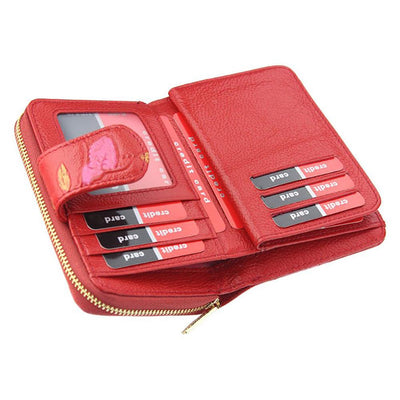 Pierre Cardin | Γυναικείο πορτοφόλι από γνήσιο φυσικό δέρμα GPD076, Κόκκινο 4