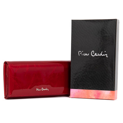 Pierre Cardin | Γυναικείο πορτοφόλι από γνήσιο φυσικό δέρμα GPD077, Κόκκινο 2