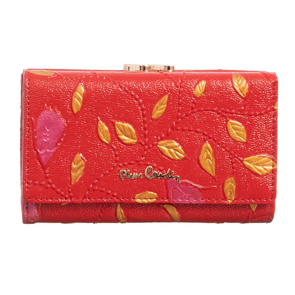 Pierre Cardin | Γυναικείο πορτοφόλι από γνήσιο φυσικό δέρμα GPD078, Κόκκινο 1