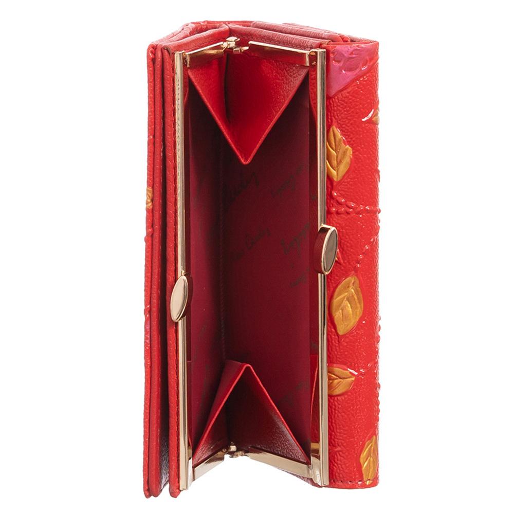 Pierre Cardin | Γυναικείο πορτοφόλι από γνήσιο φυσικό δέρμα GPD078, Κόκκινο 4
