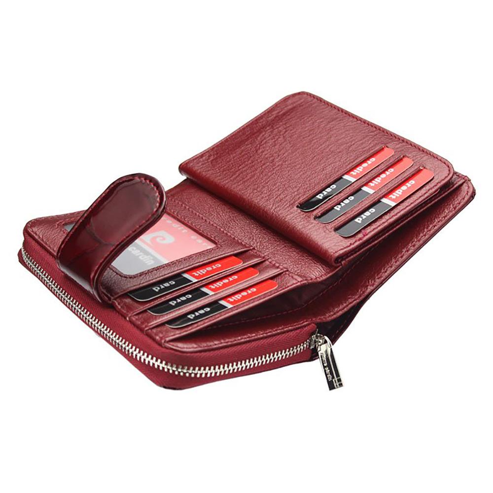 Pierre Cardin | Γυναικείο πορτοφόλι από γνήσιο φυσικό δέρμα GPD079, Κόκκινο 5