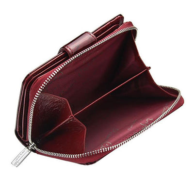 Pierre Cardin | Γυναικείο πορτοφόλι από γνήσιο φυσικό δέρμα GPD079, Κόκκινο 6