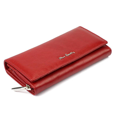 Pierre Cardin | Γυναικείο πορτοφόλι από γνήσιο φυσικό δέρμα GPD080, Κόκκινο 2