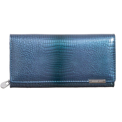Γυναικείο πορτοφόλι από γνήσιο φυσικό δέρμα GPD171, Μπλε 1