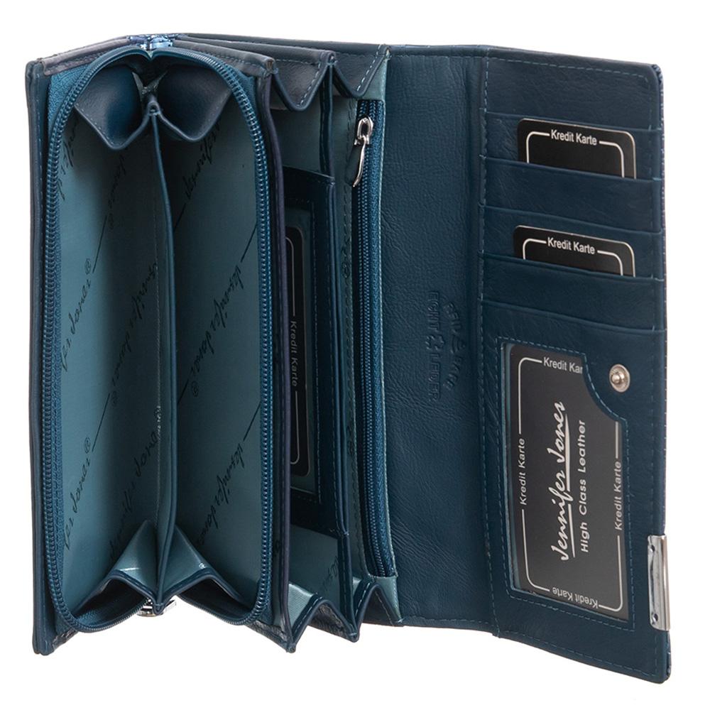 Γυναικείο πορτοφόλι από γνήσιο φυσικό δέρμα GPD171, Μπλε 2