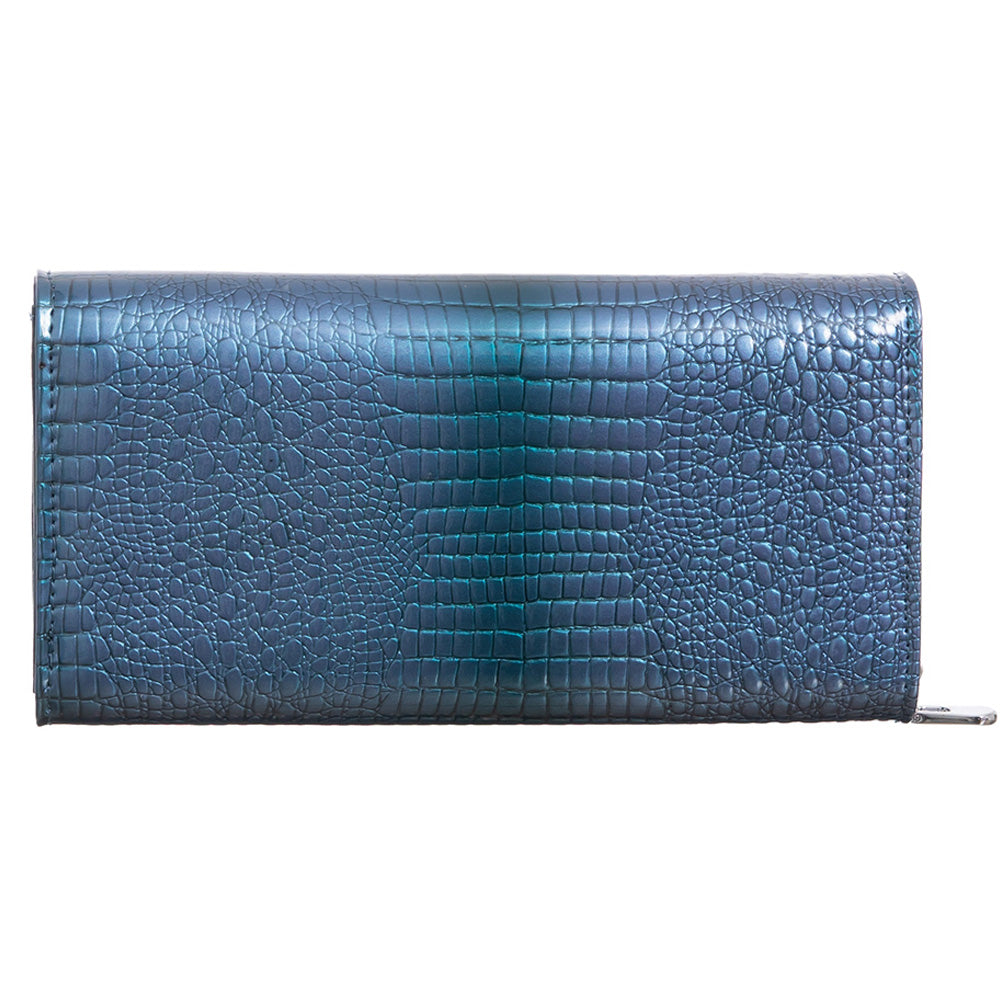 Γυναικείο πορτοφόλι από γνήσιο φυσικό δέρμα GPD171, Μπλε 3