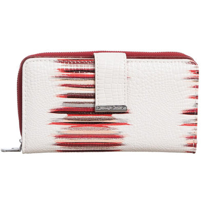Γυναικείο πορτοφόλι από γνήσιο φυσικό δέρμα GPD213, Λευκό/Κόκκινο 1
