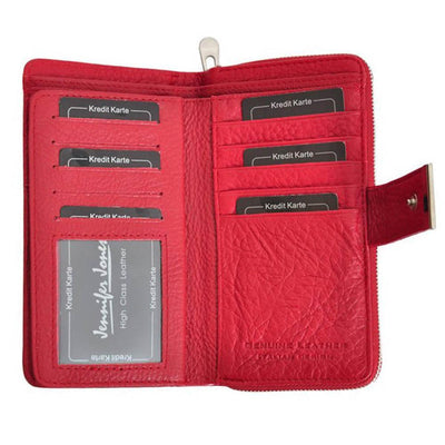 Γυναικείο πορτοφόλι από γνήσιο φυσικό δέρμα GPD213, Κόκκινο 4