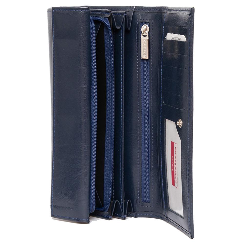 Γυναικείο πορτοφόλι από γνήσιο φυσικό δέρμα GPD249, Ναυτικό μπλε 4