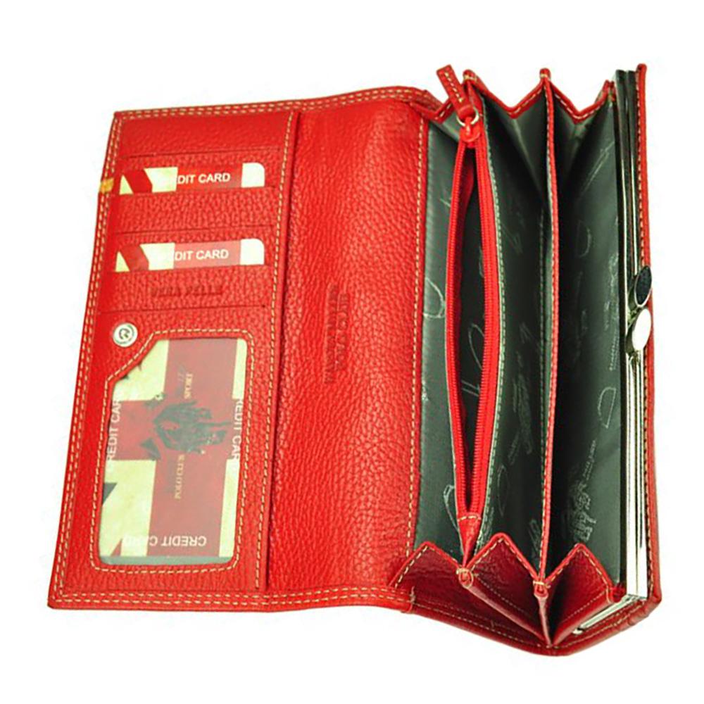 Γυναικείο πορτοφόλι από γνήσιο φυσικό δέρμα GPD267, Κόκκινο 6